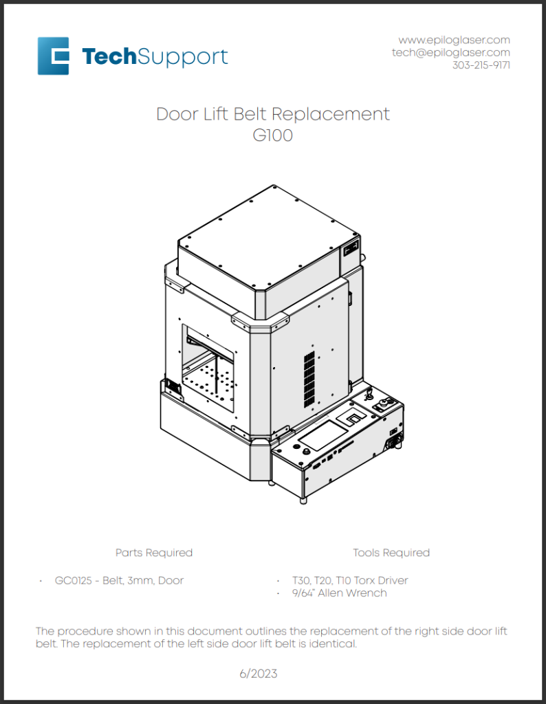 Door Belt Replacement – G100
