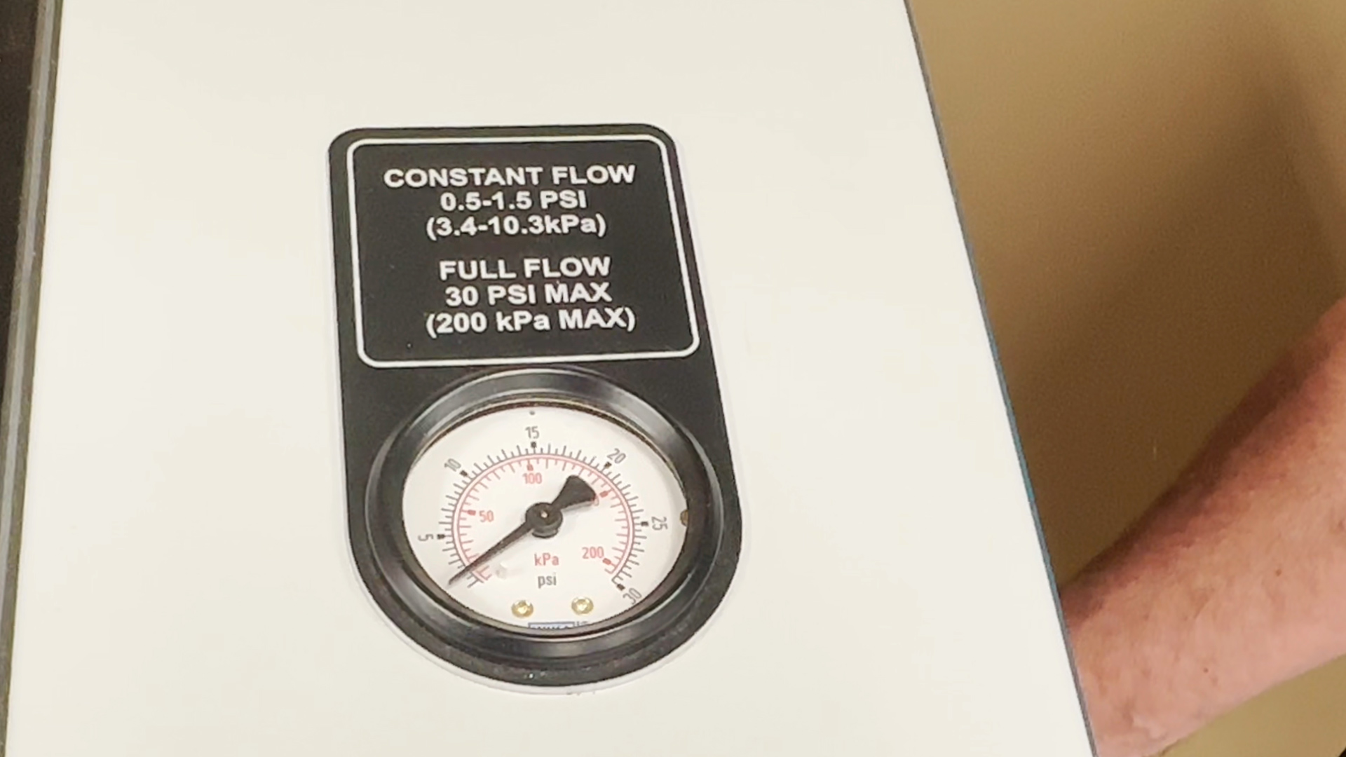 Air compressor flow meter