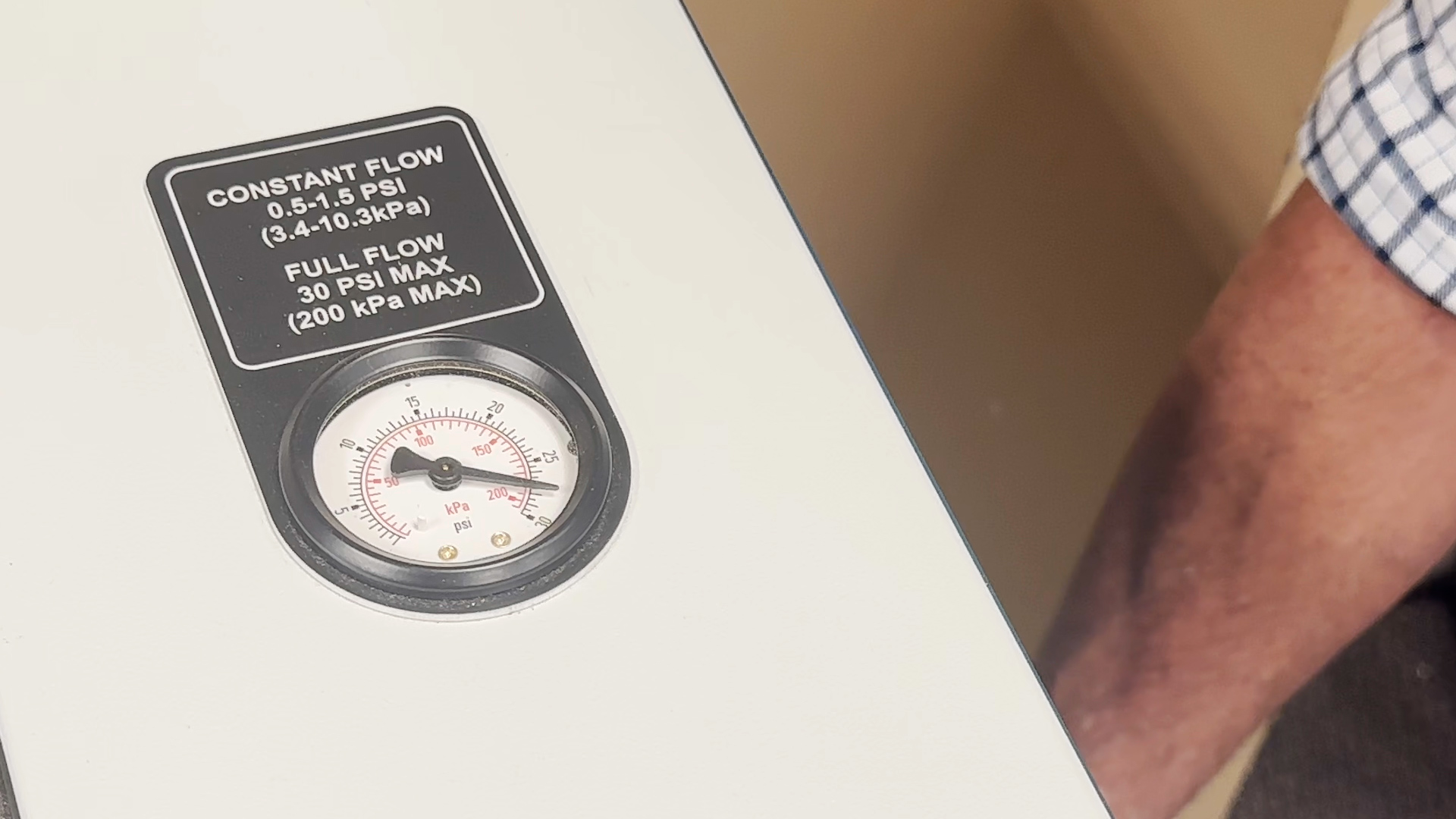 Air compressor flow meter