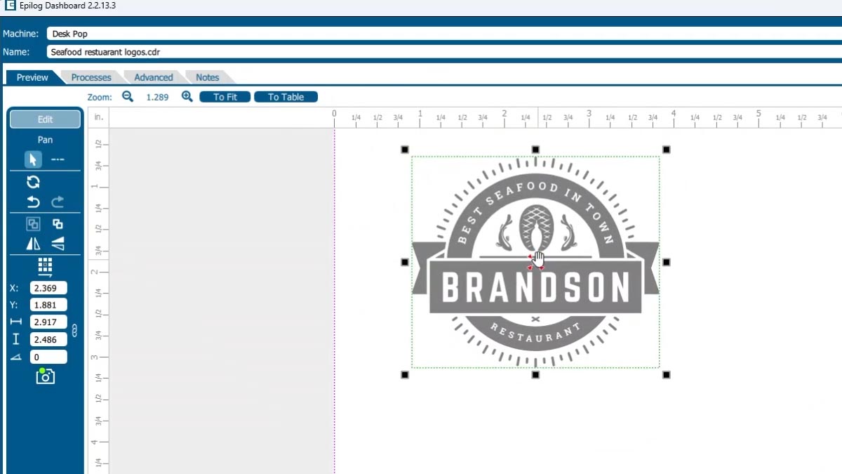 See red dot placed at center of logo a red dot now appears at the center of the logo