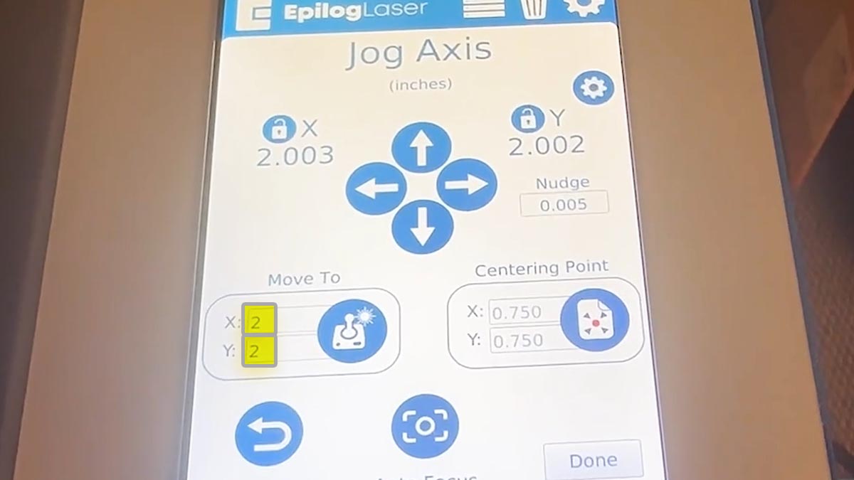 Set Move-to dimensions Set Move-to dimensions to 2 and 2