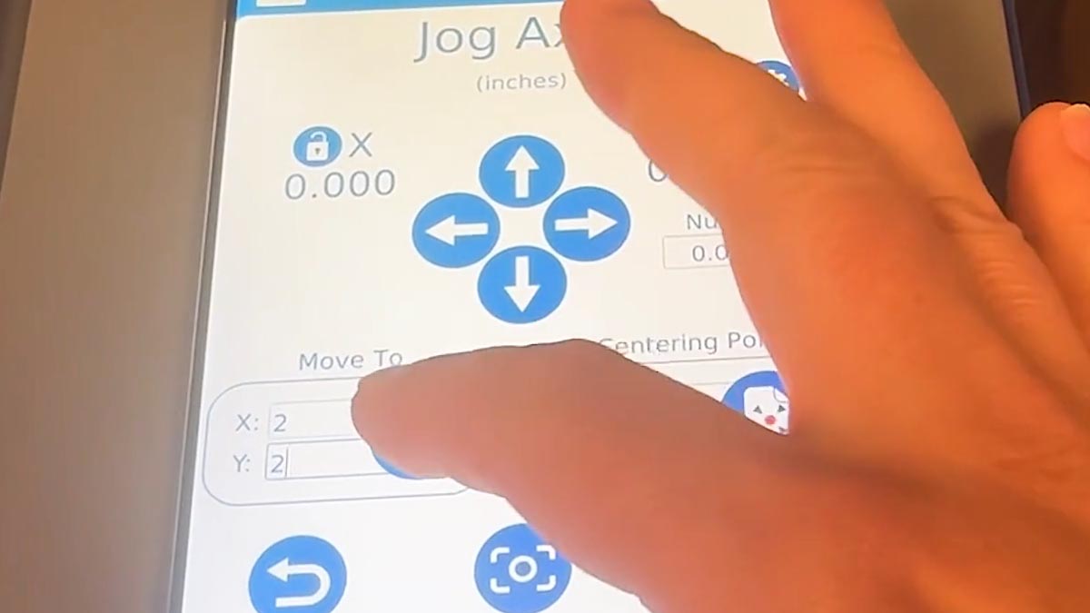 Click the joystick icon Click the joystick icon to move to this setting