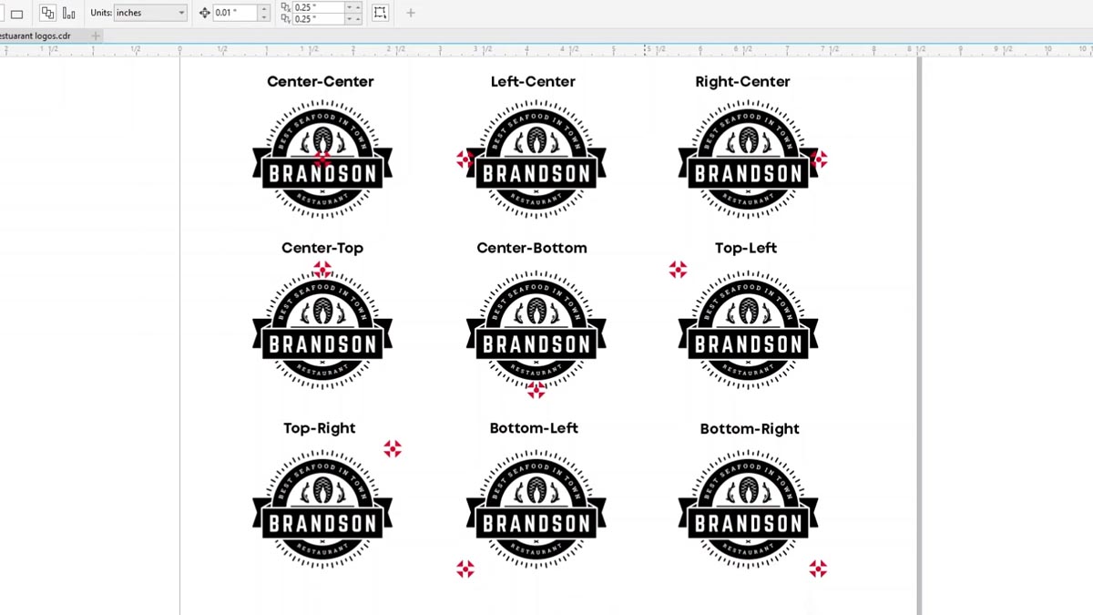 See preset options there are multiple presets for center