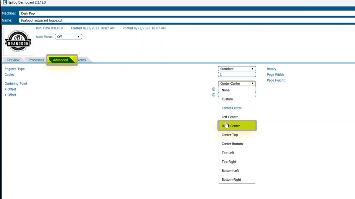 change to righ-center change to righ-center