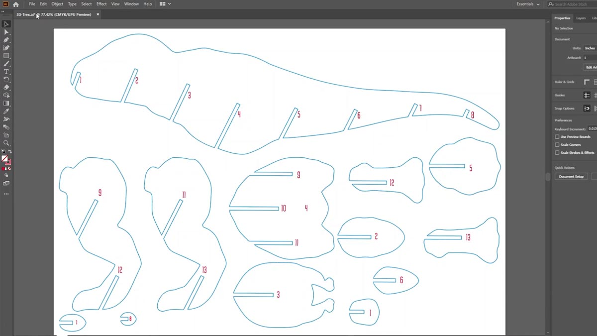 Prepare the Artwork setup the art file using different colors for different passes