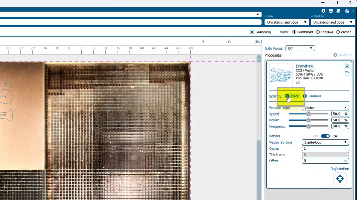 Split by Color click split by color