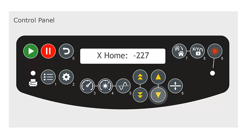 You can then scroll through and adjust various factory settings. The X Home setting in the Config Menu.