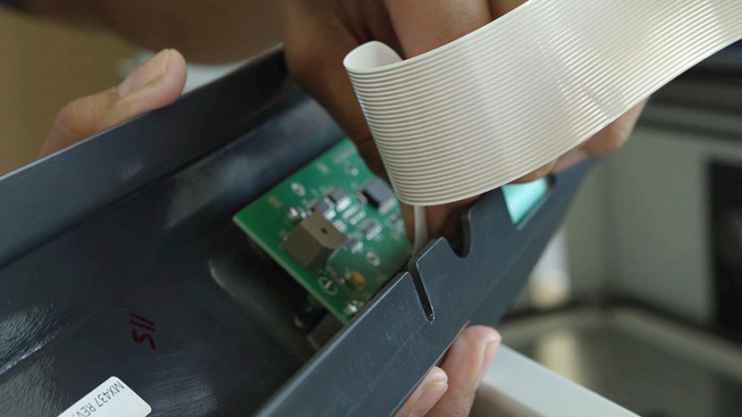 Unplug the flex cable Unplugging the flex cable