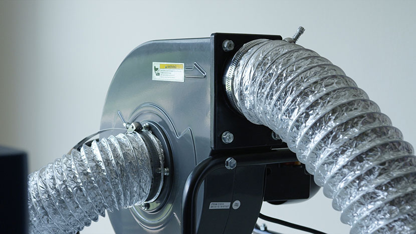 A standard 2 horsepower motor blower. A 2 horsepower motor blower.