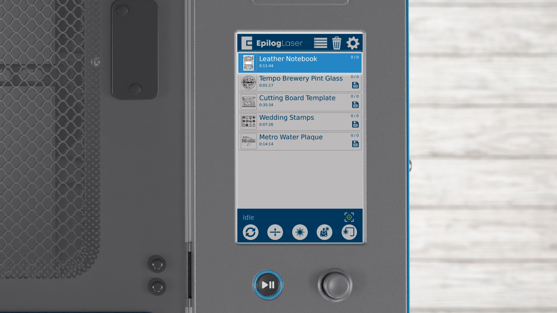 display panel long press on the job file