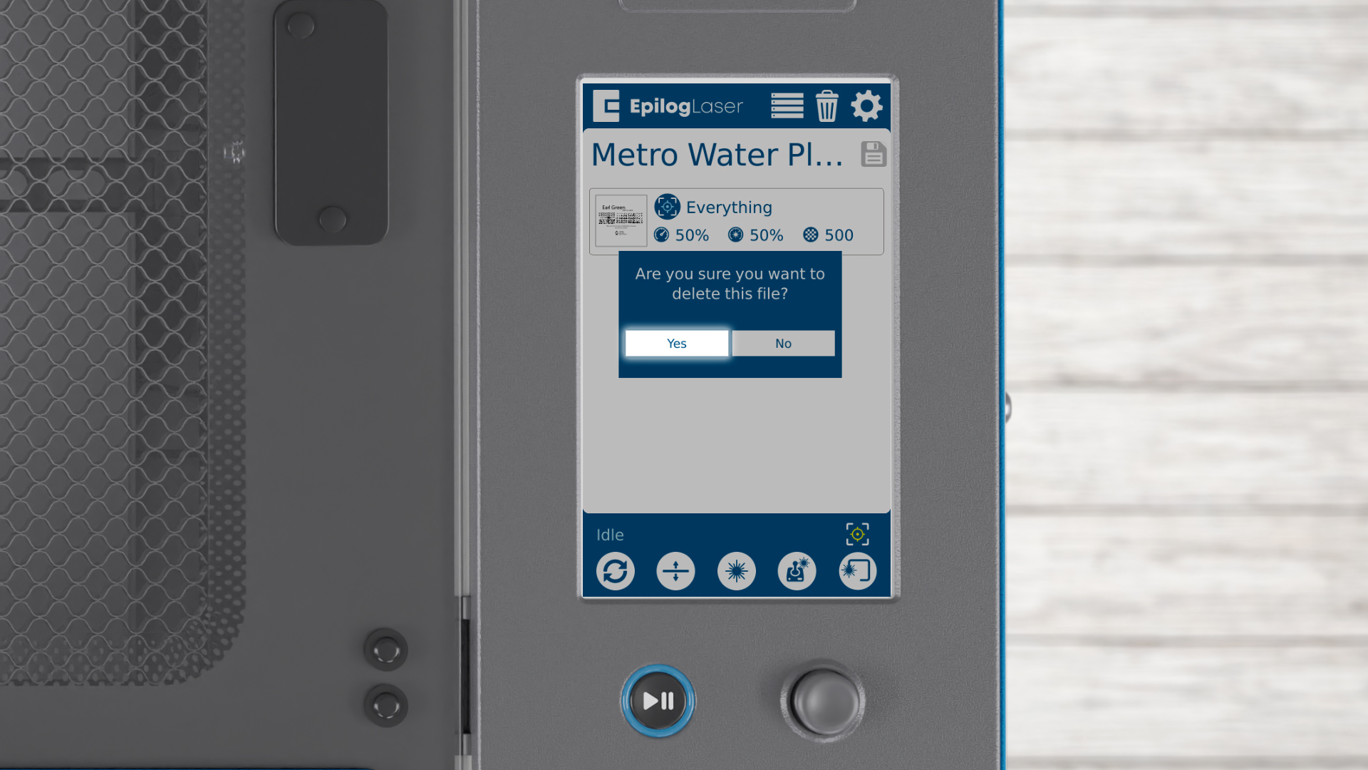 display panel click yes