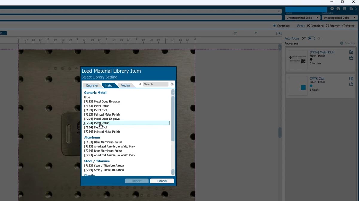 Import Material Settings Import the metal polish settings for the blue
