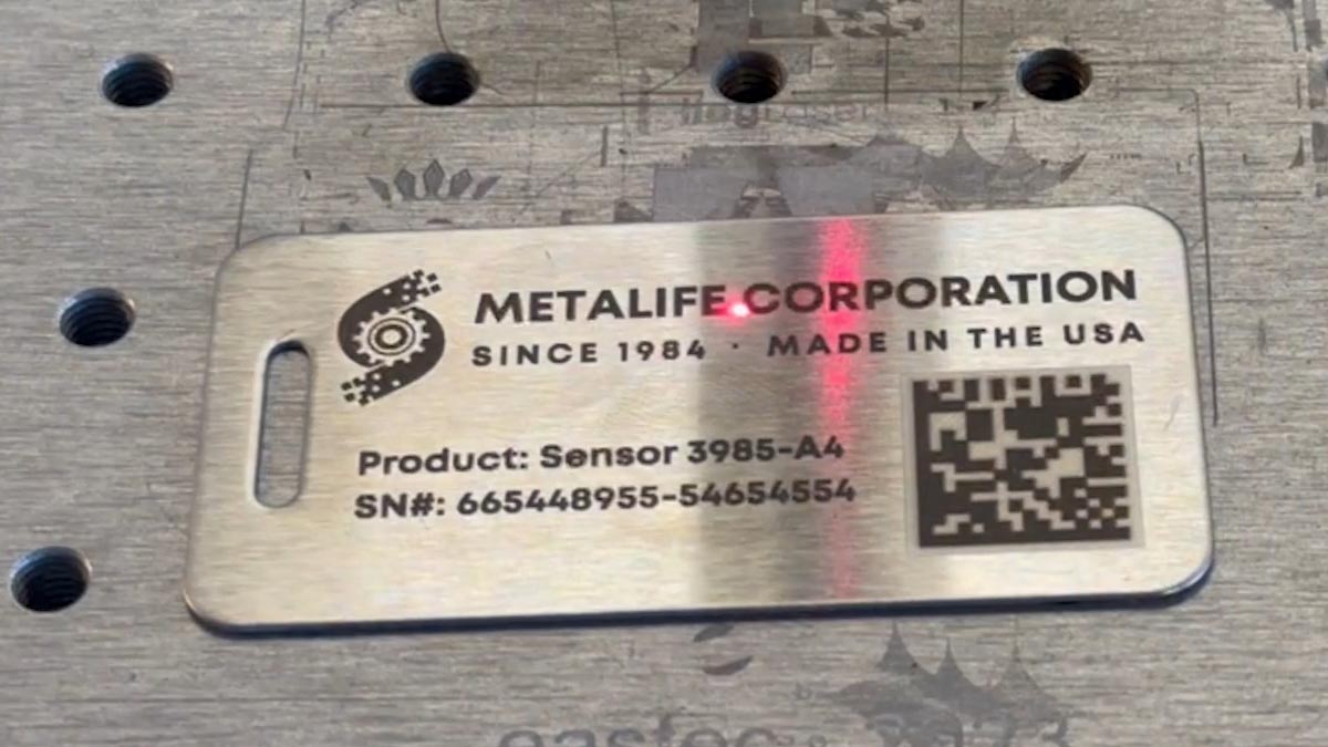 Finished Product Wipe off the debris, and you have a tag that is readable by a barcode reader