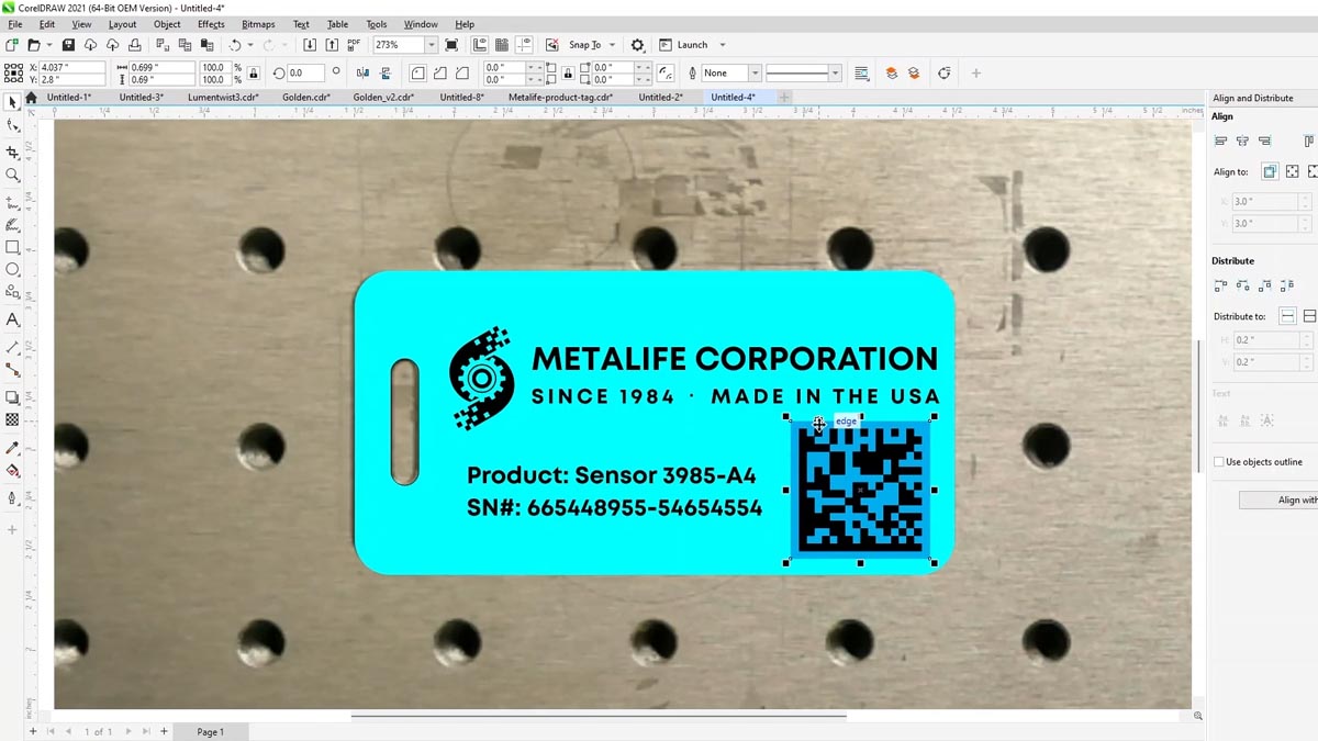Paste Artwork and Remove Blue Paste the artwork and remove the blue behind the barcode