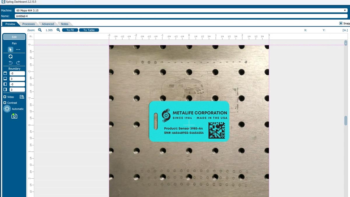 Perfect Positioning The file comes over perfectly positioned