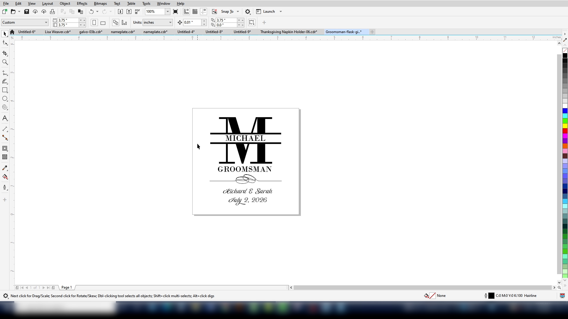 Groomsman Artwork Graphic for groomsman gift