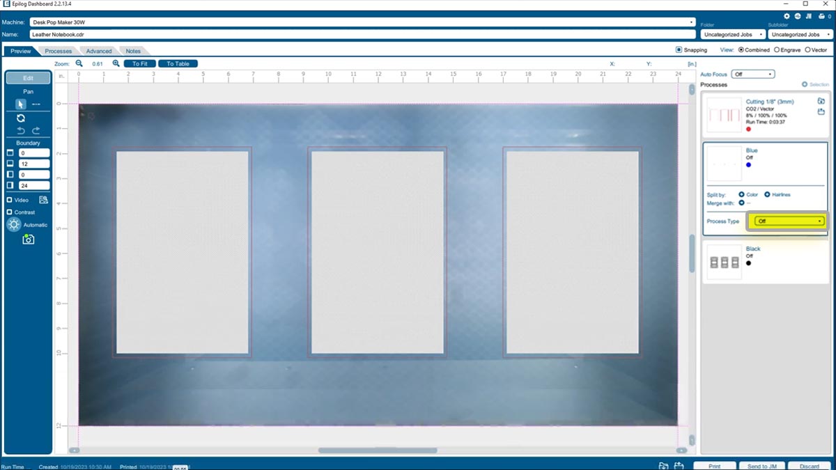 Turn off Processes turn off the black and blue processes