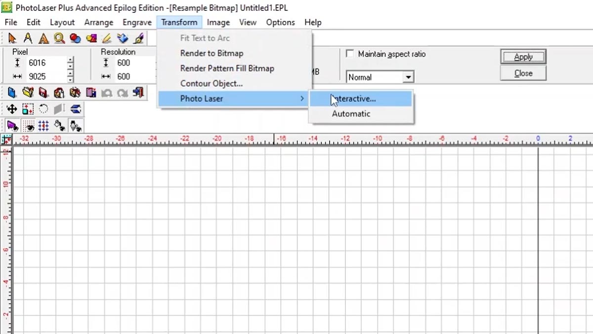 Set Interactive select the interactive setting