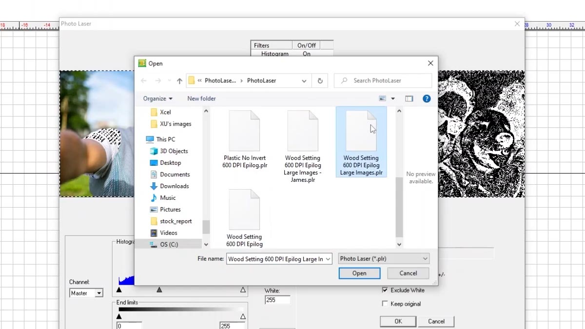 Select Wood 600 select wood setting