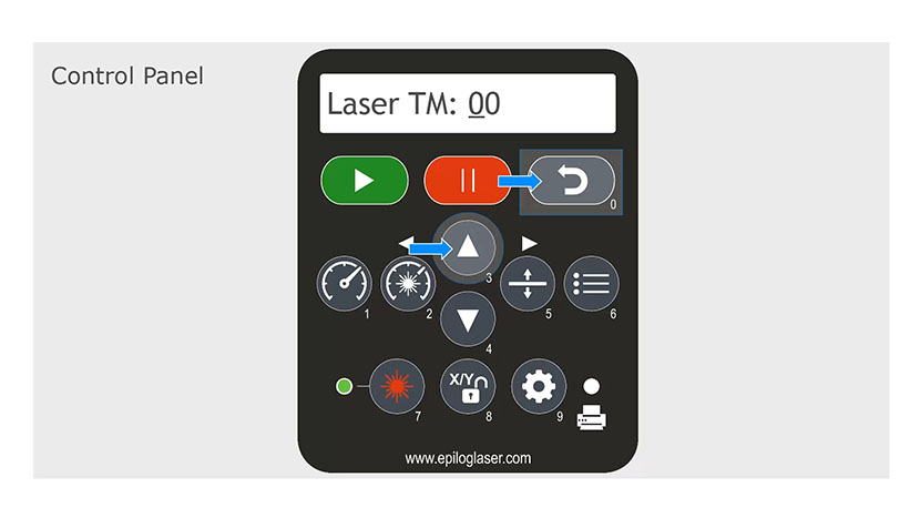 You can access the laser tickle mode by pressing Reset and Up simultaneously. The laser tickle mode setting in the control panel.