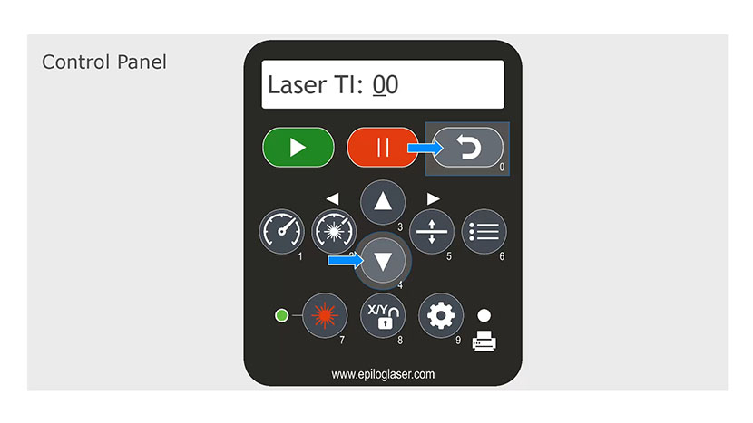 You can access the laser tickle duration by pressing Reset and Down simultaneously. The laser tickle duration in the control panel.