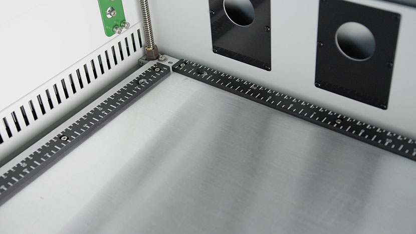 The engraving table is where you'll be doing most of your work. The Zing engraving table.