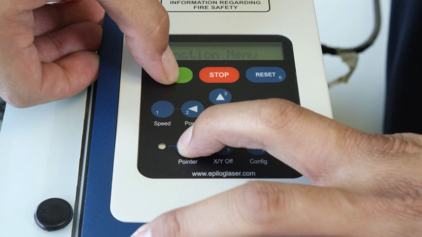 Press the Go and Pointer buttons at the same time to access the Function Menu. The Zing display panel at the Function Menu.